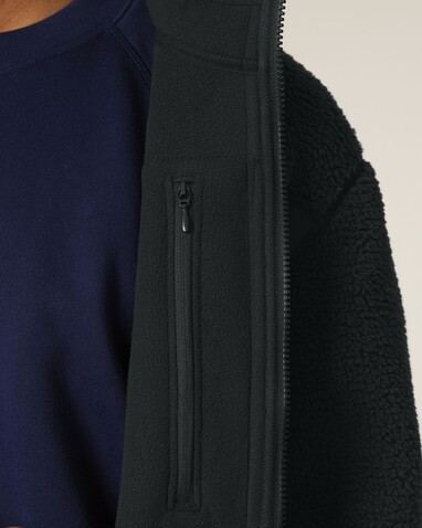 Brooker - Die Relaxed Unisex-Sherpajacke - Black - L bedrucken, Art.-Nr. STJU248C0021L Brooker - Die Relaxed Unisex-Sherpajacke - Black - L bedrucken, Art.-Nr. STJU248C0021L