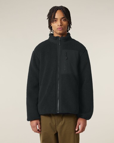 Brooker - Die Relaxed Unisex-Sherpajacke - Black - L bedrucken, Art.-Nr. STJU248C0021L Brooker - Die Relaxed Unisex-Sherpajacke - Black - L bedrucken, Art.-Nr. STJU248C0021L