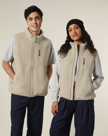Liner - Die Unisex-Sherpaweste - Desert Dust - 3XL bedrucken, Art.-Nr. STJU249C0283X