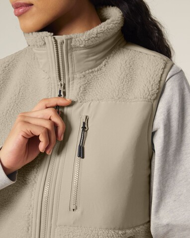 Liner - Die Unisex-Sherpaweste - Desert Dust - XS bedrucken, Art.-Nr. STJU249C028XS