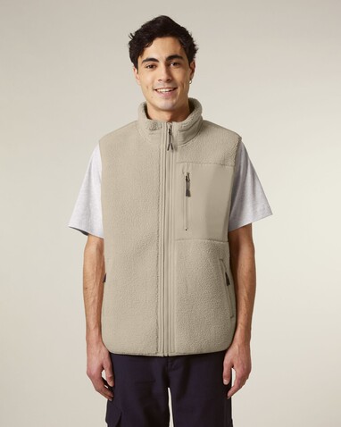 Liner - Die Unisex-Sherpaweste - Desert Dust - 3XL bedrucken, Art.-Nr. STJU249C0283X