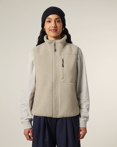 Liner - Die Unisex-Sherpaweste - Desert Dust - 3XL bedrucken, Art.-Nr. STJU249C0283X