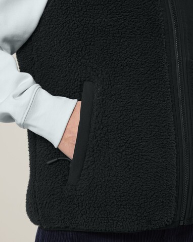 Liner - Die Unisex-Sherpaweste - Black - XL bedrucken, Art.-Nr. STJU249C0021X