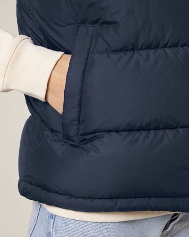 Puffer Gilet - Die Unisex-Steppweste - French Navy - L bedrucken, Art.-Nr. STJU250C7271L