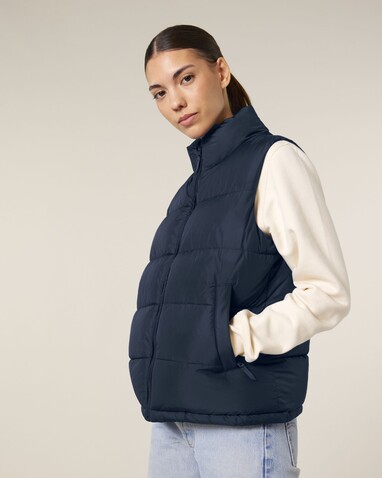 Puffer Gilet - Die Unisex-Steppweste - French Navy - XS bedrucken, Art.-Nr. STJU250C727XS
