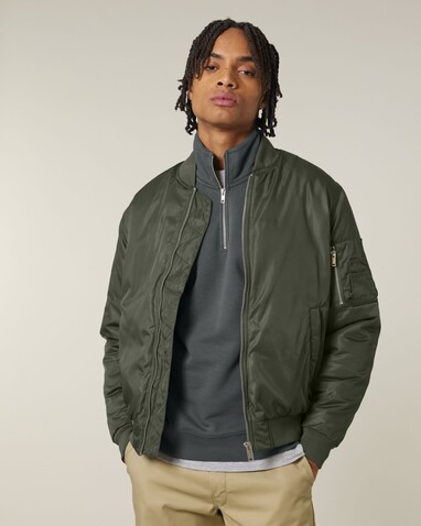Bomber 2.0 - Die Unisex-Bomberjacke - Khaki - XS bedrucken, Art.-Nr. STJU251C223XS