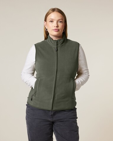 Stella Quester - Die Damen-Fleeceweste - Khaki - M bedrucken, Art.-Nr. STJW241C2231M Stella Quester - Die Damen-Fleeceweste - Khaki - M bedrucken, Art.-Nr. STJW241C2231M