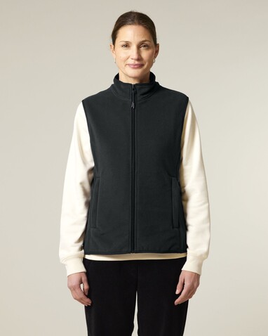 Stella Quester - Die Damen-Fleeceweste - Black - M bedrucken, Art.-Nr. STJW241C0021M