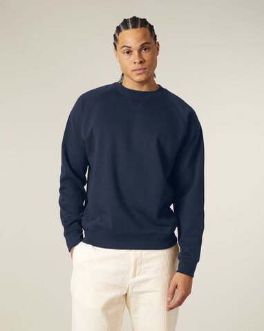 Knoxer - Das Relaxed Raglan-Rundhals-Unisex-Sweatshirt - French Navy - 3XL bedrucken, Art.-Nr. STSU201C7273X