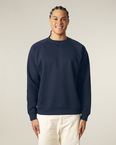 Knoxer - Das Relaxed Raglan-Rundhals-Unisex-Sweatshirt - French Navy - 3XL bedrucken, Art.-Nr. STSU201C7273X