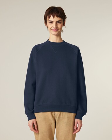 Knoxer - Das Relaxed Raglan-Rundhals-Unisex-Sweatshirt - French Navy - XXS bedrucken, Art.-Nr. STSU201C7272S