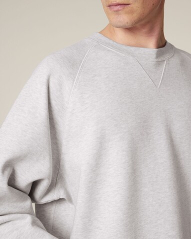 Knoxer - Das Relaxed Raglan-Rundhals-Unisex-Sweatshirt - Cool Heather Grey - XXS bedrucken, Art.-Nr. STSU201C1462S
