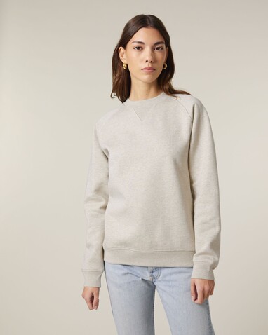 Knoxer - Das Relaxed Raglan-Rundhals-Unisex-Sweatshirt - Heather Haze - L bedrucken, Art.-Nr. STSU201C7311L