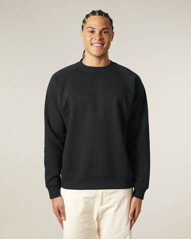 Knoxer - Das Relaxed Raglan-Rundhals-Unisex-Sweatshirt - Black - M bedrucken, Art.-Nr. STSU201C0021M