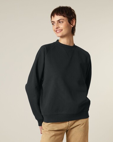 Knoxer - Das Relaxed Raglan-Rundhals-Unisex-Sweatshirt - Black - XS bedrucken, Art.-Nr. STSU201C002XS