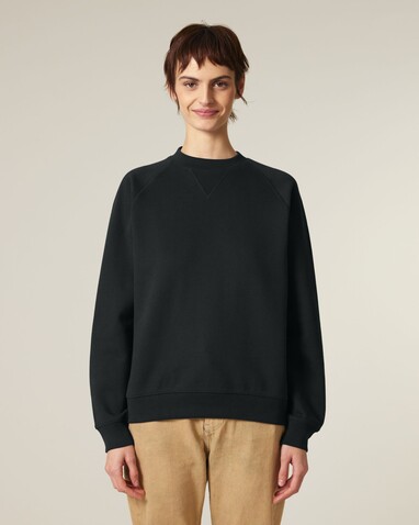 Knoxer - Das Relaxed Raglan-Rundhals-Unisex-Sweatshirt - Black - L bedrucken, Art.-Nr. STSU201C0021L
