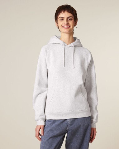 Striker - Der Relaxed Raglan-Unisex-Hoodie - Cool Heather Grey - M bedrucken, Art.-Nr. STSU202C1461M