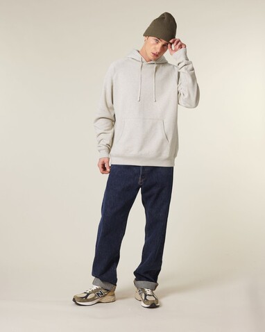 Striker - Der Relaxed Raglan-Unisex-Hoodie - Heather Haze - S bedrucken, Art.-Nr. STSU202C7311S