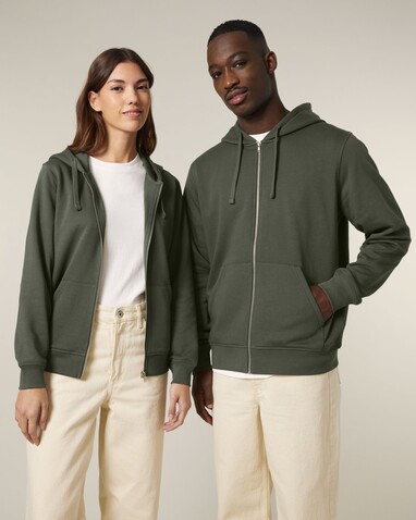 Mixer - Der Unisex-Zip-Hoodie - Khaki - S bedrucken, Art.-Nr. STSU205C2231S