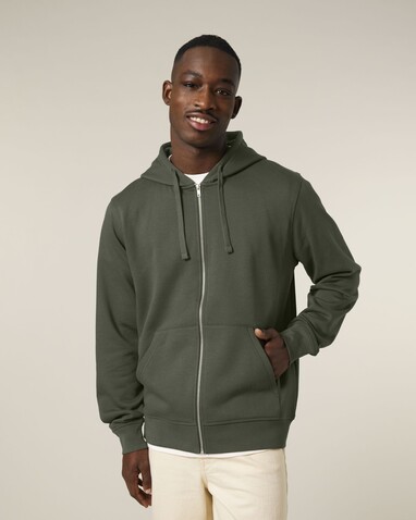Mixer - Der Unisex-Zip-Hoodie - Khaki - L bedrucken, Art.-Nr. STSU205C2231L