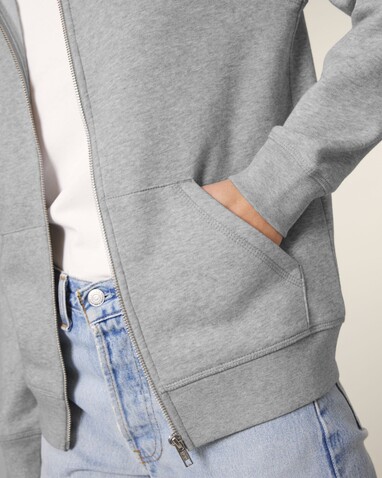 Mixer - Der Unisex-Zip-Hoodie - Heather Grey - S bedrucken, Art.-Nr. STSU205C2501S Mixer - Der Unisex-Zip-Hoodie - Heather Grey - S bedrucken, Art.-Nr. STSU205C2501S