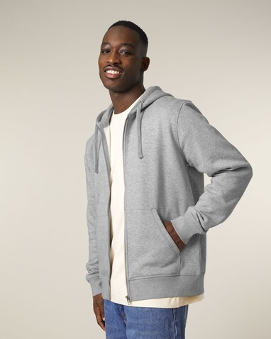 Mixer - Der Unisex-Zip-Hoodie - Heather Grey - S bedrucken, Art.-Nr. STSU205C2501S Mixer - Der Unisex-Zip-Hoodie - Heather Grey - S bedrucken, Art.-Nr. STSU205C2501S