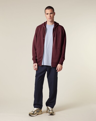 Connector 2.0 - Der Unisex-Zip-Hoodie aus French Terry - Burgundy - XXS bedrucken, Art.-Nr. STSU207C2442S