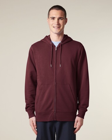 Connector 2.0 - Der Unisex-Zip-Hoodie aus French Terry - Burgundy - L bedrucken, Art.-Nr. STSU207C2441L