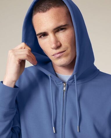 Connector 2.0 - Der Unisex-Zip-Hoodie aus French Terry - Bright Blue - XL bedrucken, Art.-Nr. STSU207C0531X