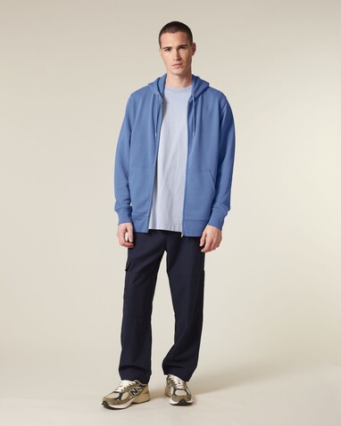 Connector 2.0 - Der Unisex-Zip-Hoodie aus French Terry - Bright Blue - M bedrucken, Art.-Nr. STSU207C0531M