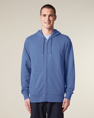 Connector 2.0 - Der Unisex-Zip-Hoodie aus French Terry - Bright Blue - M bedrucken, Art.-Nr. STSU207C0531M