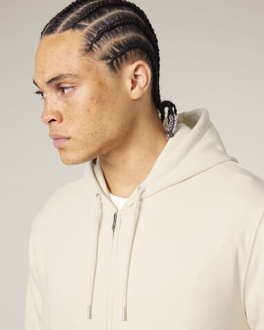 Connector 2.0 - Der Unisex-Zip-Hoodie aus French Terry - Natural Raw - S bedrucken, Art.-Nr. STSU207C0541S