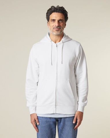 Connector 2.0 - Der Unisex-Zip-Hoodie aus French Terry - White - M bedrucken, Art.-Nr. STSU207C0011M