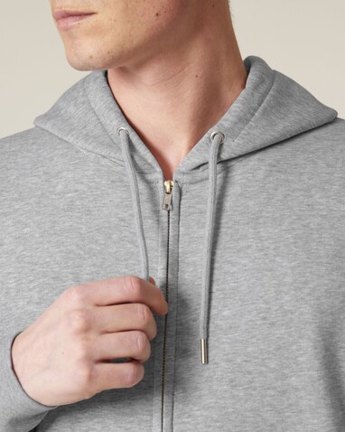 Connector 2.0 - Der Unisex-Zip-Hoodie aus French Terry - Heather Grey - XXS bedrucken, Art.-Nr. STSU207C2502S