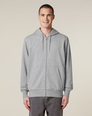 Connector 2.0 - Der Unisex-Zip-Hoodie aus French Terry - Heather Grey - XXS bedrucken, Art.-Nr. STSU207C2502S