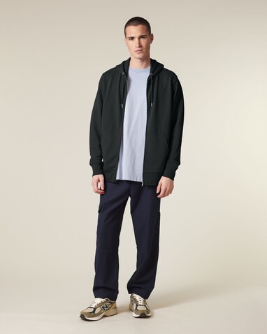 Connector 2.0 - Der Unisex-Zip-Hoodie aus French Terry - Black - XXS bedrucken, Art.-Nr. STSU207C0022S