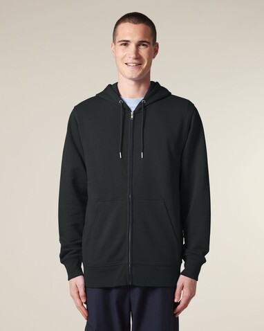 Connector 2.0 - Der Unisex-Zip-Hoodie aus French Terry - Black - M bedrucken, Art.-Nr. STSU207C0021M