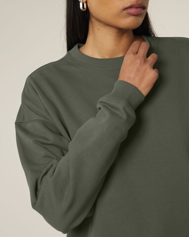 Radder 2.0 - Das Oversized Rundhals-Unisex-Sweatshirt - Khaki - S bedrucken, Art.-Nr. STSU208C2231S