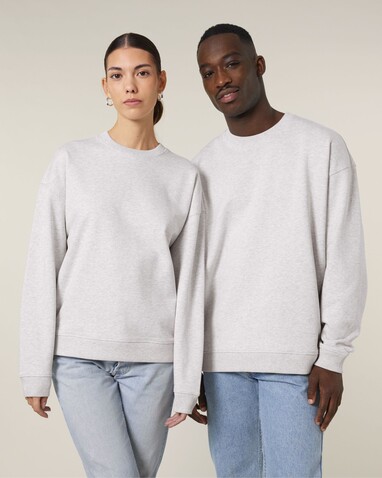 Radder 2.0 - Das Oversized Rundhals-Unisex-Sweatshirt - Cool Heather Grey - 3XL bedrucken, Art.-Nr. STSU208C1463X