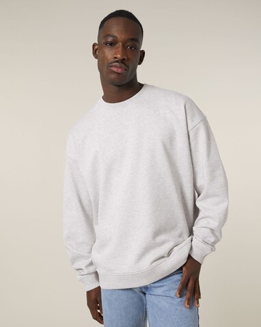 Radder 2.0 - Das Oversized Rundhals-Unisex-Sweatshirt - Cool Heather Grey - L bedrucken, Art.-Nr. STSU208C1461L