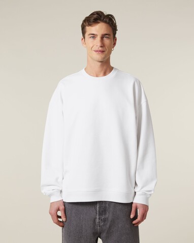 Radder 2.0 - Das Oversized Rundhals-Unisex-Sweatshirt - White - M bedrucken, Art.-Nr. STSU208C0011M Radder 2.0 - Das Oversized Rundhals-Unisex-Sweatshirt - White - M bedrucken, Art.-Nr. STSU208C0011M