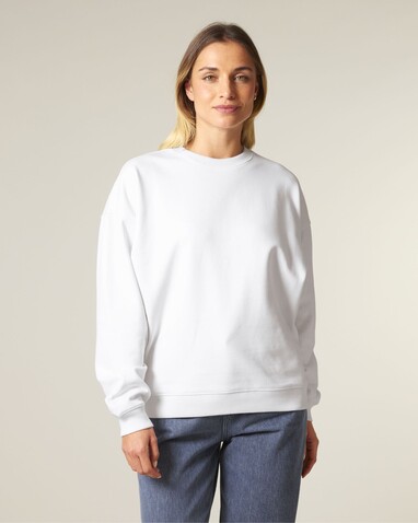 Radder 2.0 - Das Oversized Rundhals-Unisex-Sweatshirt - White - XL bedrucken, Art.-Nr. STSU208C0011X
