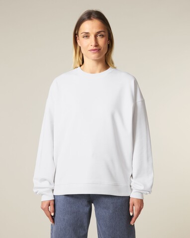 Radder 2.0 - Das Oversized Rundhals-Unisex-Sweatshirt - White - L bedrucken, Art.-Nr. STSU208C0011L Radder 2.0 - Das Oversized Rundhals-Unisex-Sweatshirt - White - L bedrucken, Art.-Nr. STSU208C0011L