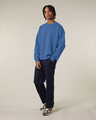 Radder 2.0 - Das Oversized Rundhals-Unisex-Sweatshirt - Mindful Blue - XXL bedrucken, Art.-Nr. STSU208C7292X
