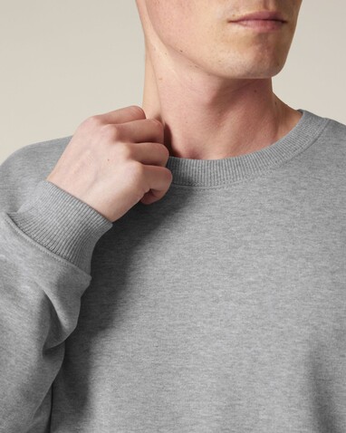Radder 2.0 - Das Oversized Rundhals-Unisex-Sweatshirt - Heather Grey - XS bedrucken, Art.-Nr. STSU208C250XS