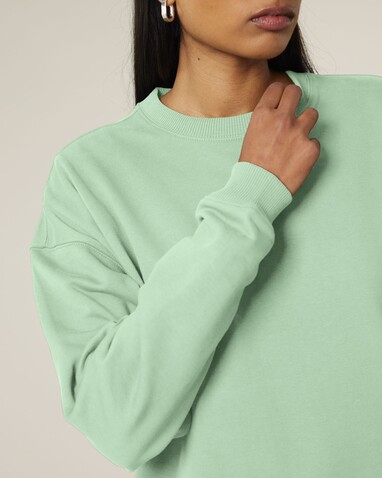 Radder 2.0 - Das Oversized Rundhals-Unisex-Sweatshirt - Misty Jade - XL bedrucken, Art.-Nr. STSU208C7351X