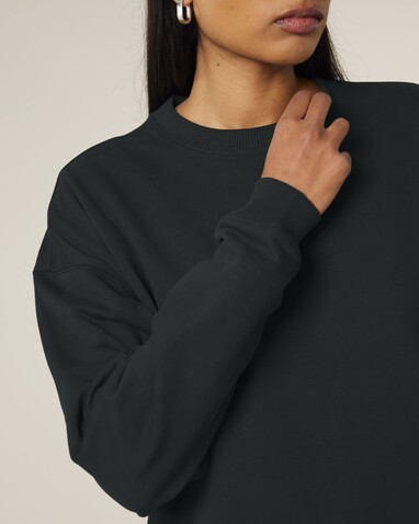 Radder 2.0 - Das Oversized Rundhals-Unisex-Sweatshirt - Black - XS bedrucken, Art.-Nr. STSU208C002XS