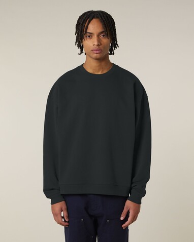 Radder 2.0 - Das Oversized Rundhals-Unisex-Sweatshirt - Black - XL bedrucken, Art.-Nr. STSU208C0021X Radder 2.0 - Das Oversized Rundhals-Unisex-Sweatshirt - Black - XL bedrucken, Art.-Nr. STSU208C0021X