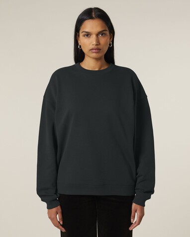 Radder 2.0 - Das Oversized Rundhals-Unisex-Sweatshirt - Black - XS bedrucken, Art.-Nr. STSU208C002XS