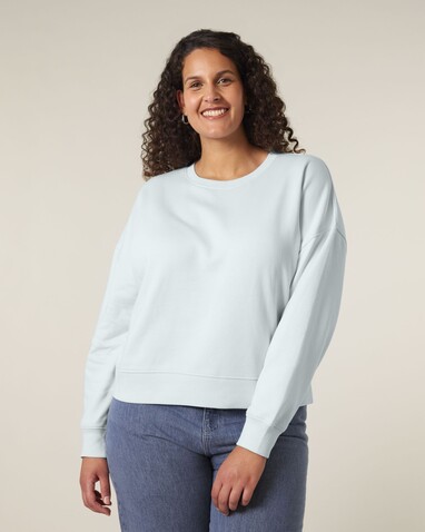 Stella Alma - Das Iconic Damen-Rundhals-Sweatshirt - Blue Ice - M bedrucken, Art.-Nr. STSW212C7281M